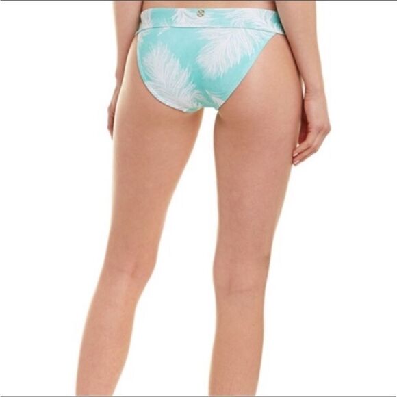 Vix NWT Bia Feather Cheeky Bikini Bottoms in Turquoise Size Large - Picture 3 of 7